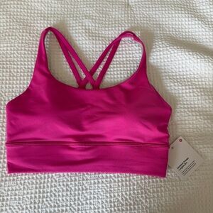 lululemon Energy Longline Pink Sports Bra